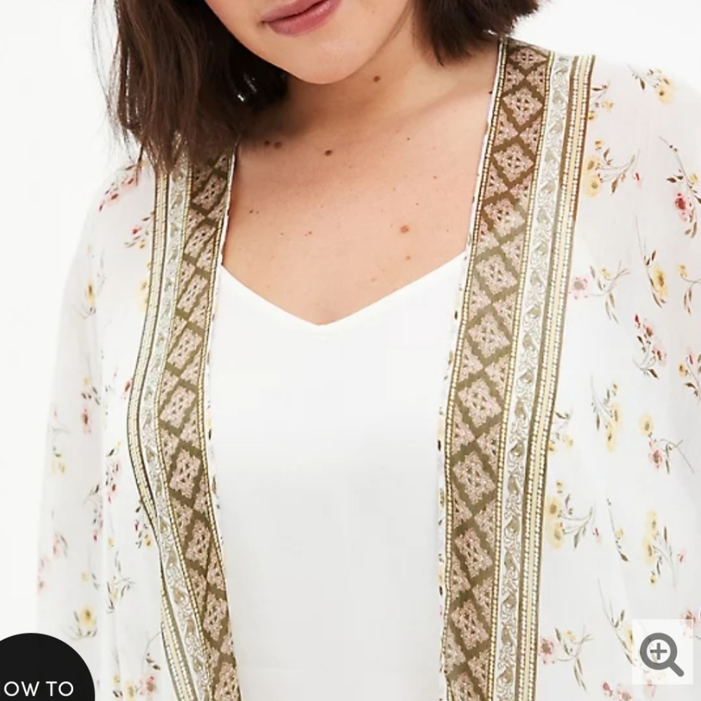 Torrid Floral Ruana - Picture 4 of 6